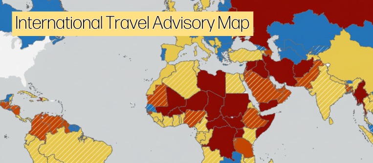 Map of International Travel Advisories